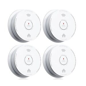 Siterwell Smoke Detector & Carbon Monoxide Alarm,10Year Battery, 4 Pack